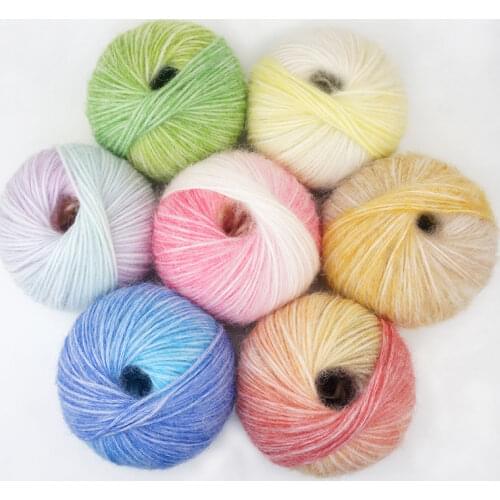 Needle Mohair Yarn for Knitting Crochet Scarf Wool Yarn Baby Needle Laine Yarny Hand-knitted Thread for Winter Sweater Scarf
