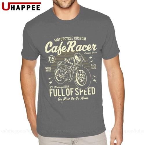 Oversize Cafe Racer Motorcycle Retro Vintage Shirts Mens Grunge Style Custom Short Sleeve Man T Shirt Summer 2020 Top Apparel