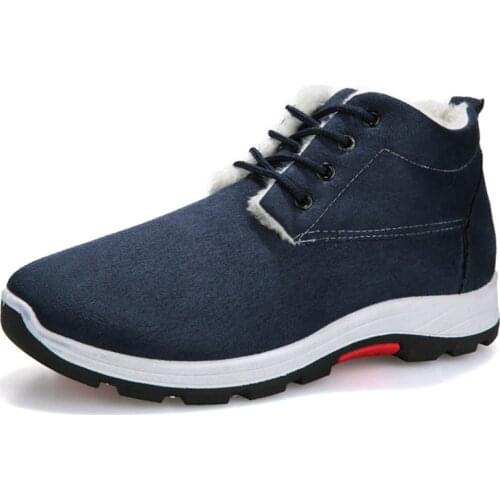 Boots Men Mens Winter Shoes Fashion Snow Boots Shoes Winter Sneakers Men Shoes Winter Black Blue Footwear Plus Size