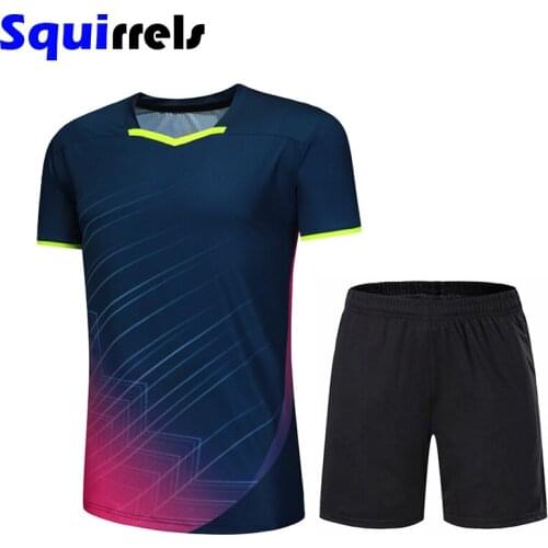 Mens badminton suit short-sleeved T shirt sportswear spring summer autumn short Competition quick-drying table tennis clothing