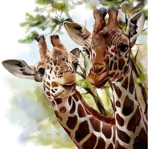 Sale Of 5d Diamond Painting Animal Giraffe Embroidery Full Square Home Decoration Kit Round Diamond Mosaic New Product Launch