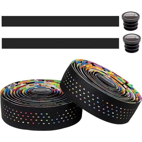 1 set of color hole bicycle grip tape non-slip breathable handlebar tape EVA shock-absorbing handlebar tape Bicycle accessories