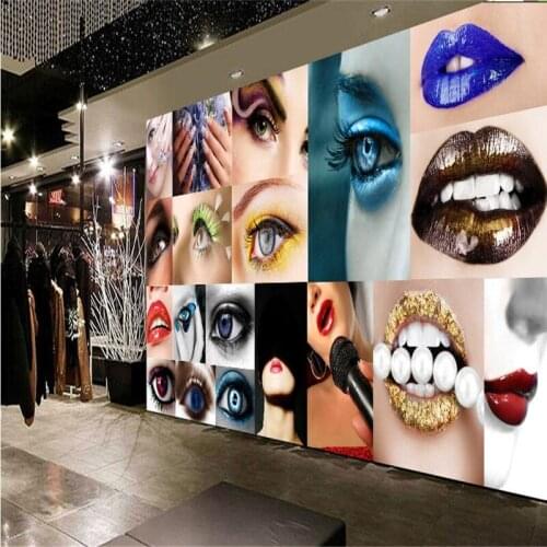 Beibehang Large-scale wallpaper mural custom any size personality sexy beauty beauty tooling hairdressing wall papel de parede