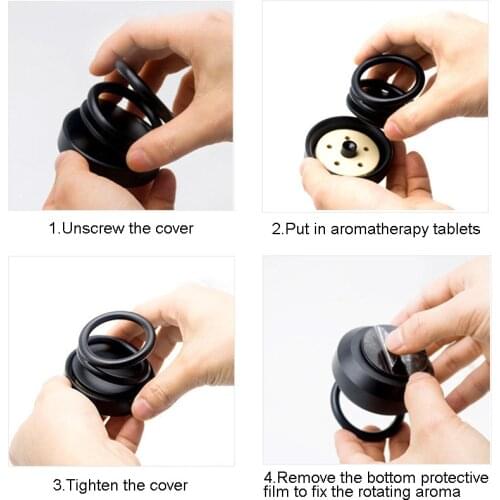 Solar Double Ring Rotating Suspension Car Perfume Air Freshener AC889