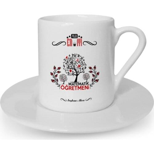 Personalized Math Teacher Of The Year Best Turkish coffee Cup