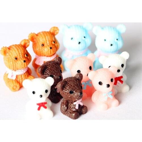 3pcs Resin Crafts DIY Jewelry Succulent Decoration Teddy Bear Cute Bear Combination Micro Landscape Creative Decoration