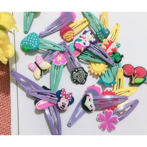 PVC soft plastic cartoon BB hair clip Butterfly fruit hair clip wholesale