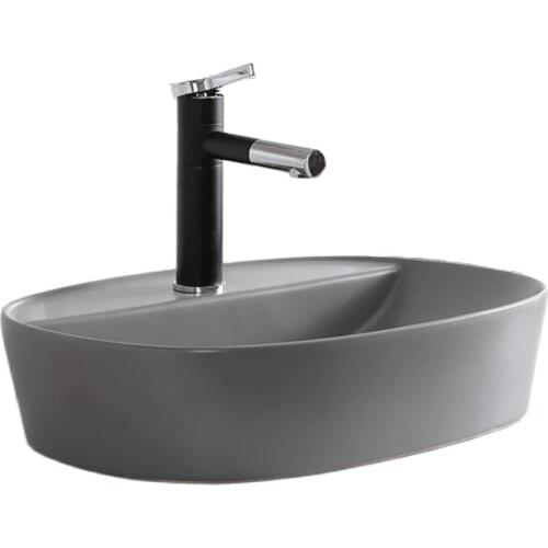 Gray Ceramic Washbasin Bathroom Art Ceramic Sinks Hand Painted Porcelain Sinks Modern Art Lighting Ceramic Sink