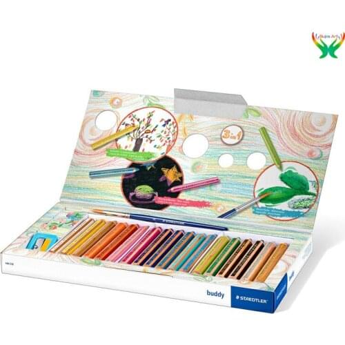 Staedtler 140C 12/18 color water-soluble color pencil water-soluble color lead crayon three in one is not easy to break