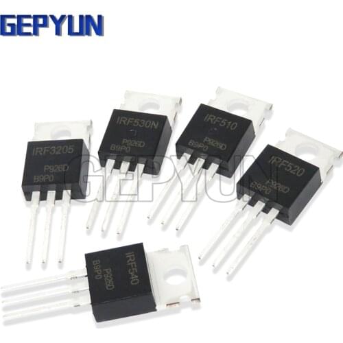 10PCS IRF530 IRF630 IRF730 IRF830 LM317T IRF3205 Transistor TO-220 TO220 IRF530PBF IRF630PBF IRF730PBF IRF830PBF LM317T IRF3205