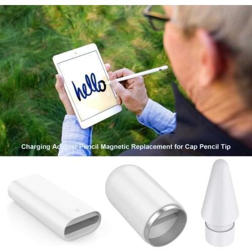 1 PCS For Apple Pencil 1st Generation Charging Adapter Pencil Magnetic Replacement For Cap Pencil Tip Nib Spare Replace