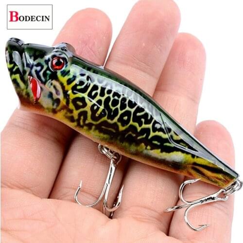 1pcs Dot Painted Hard Artificial Bait Striped Crankbaits Popper Fishing Lure/Tackle 8cm/12.4g Wobbler For Pike/Trolling/Fish Sea