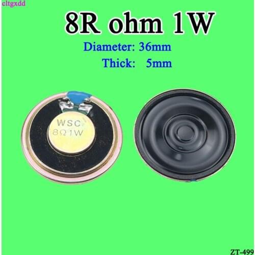 10PCS New Walkie-talkie smart product sound speaker 8 ohms 1 watt 8R 1W speaker 36*5mm Loudspeaker 3.6CM thickness 5MM