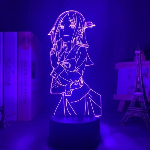 3d Anime Lamp Kaguya Sama Love Is War Nightlight for Bedroom Decor Led Night Light Birthday Gift Waifu Manga Led Light
