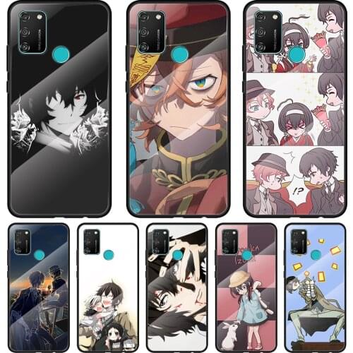 Bungou Stray Dogs Tempered Glass Cover For Honor 30 20 10 9X 8X Pro Plus Lite Silicone Phone Case Coque