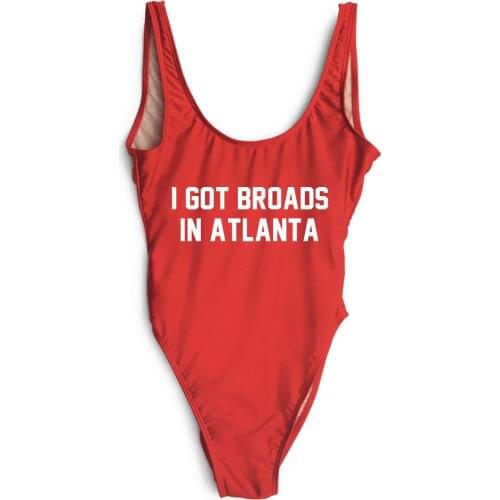 I GOT BROADS IN ATLANTA women high cut Swimwear one pieces suits Beachwear bathing suits sexy Bodysuits Jumpsuits free shipping