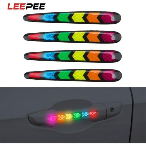 LEEPEE Car Reflective Strip Warning Arrow Tape Protective Sticker Anti Collision Scratch Reflective Stickers Waterpoof Safety