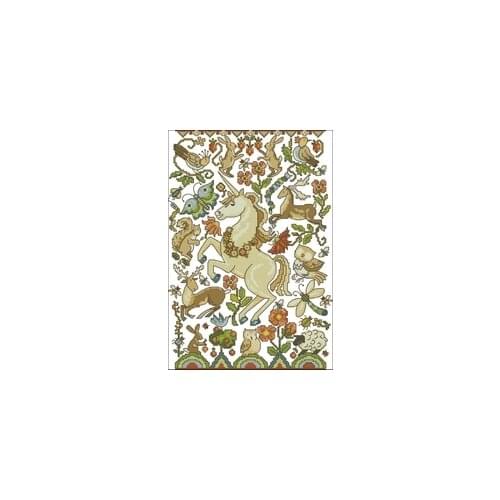 Magazine-Unicorns and Buddies Counted Cross Stitch 11CT 14CT 18CT Cross Stitch Kits Embroidery Needlework Sets