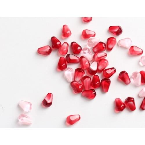 Minar Cute Resin Simulation Pomegranate Seeds Stud Earrings for Women Pink Red Food Fruit Small Statement Earrings Sweet Jewelry