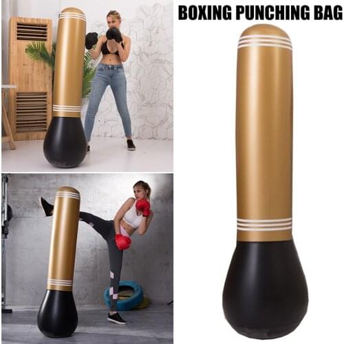Inflatable Kicking Punching Bag Free Standing PVC Boxing Pillar Fitness for Children Home Training &T8