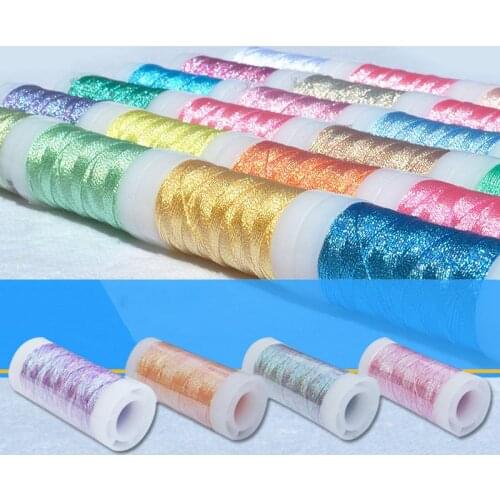Sewing Thread Glitter Cross Stitch Yarn Sewing Thread Woven Embroidery Threads Knitting Silk Line Textile Metallic Yarn