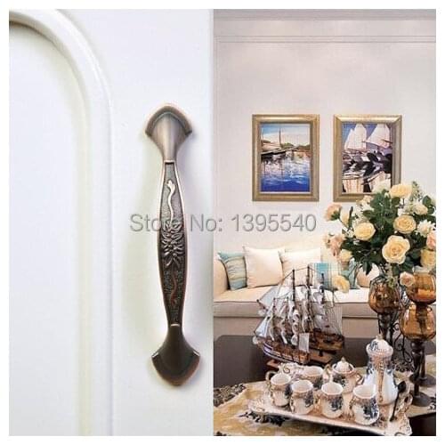 New 96mm Copper Antique Cabinet Hanles Eur-style Furniture Knob Creative Modern Cupboard Closet Drawer Handle Pull Bars Hollow