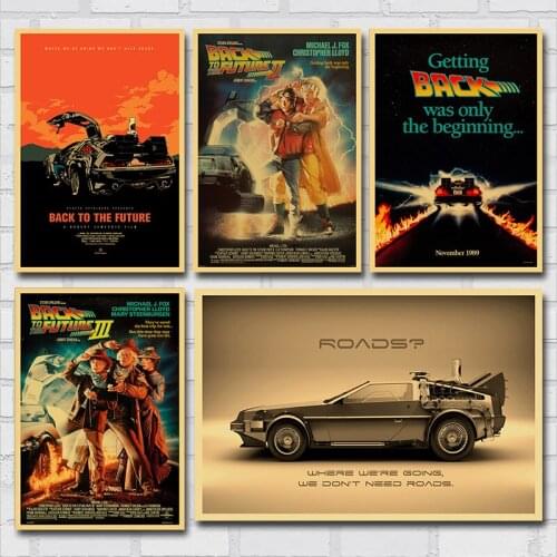 Back To The Future Movie Poster Vintage Print Canvas Art Painting Artwork Wallpaper Wall Picture for Living Room Decoration