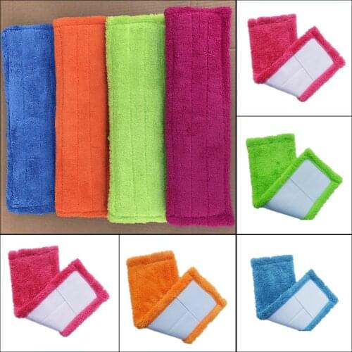 Practical Mop Cloth Refill Head Pads Replacement 4 Colors Household Dust Cleaning Reusable Microfiber Pad For Spray Mop
