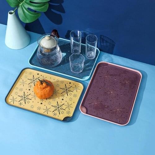 Drain Tray Rectangular Double Layer Plastic Portable Drainer Sink Tray for Kitchen