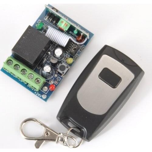 DC 12V 1CH Wireless Remote Switch Light System Receiver Transmitter 433.92Mhz 315MHZ Learning code Function