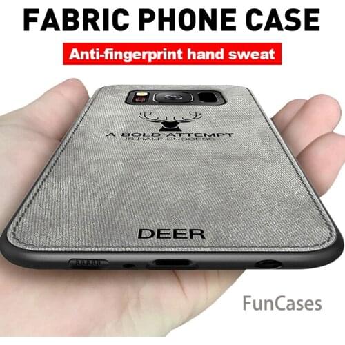 Luxury Phone Cases For Samsung Galaxy S7 Edge Case Fabric Leather Cloth Deer Soft 360 Cover For Samsung S7 Edge S8 S9 Plus Coque