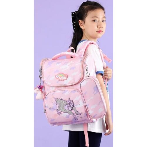 Girls Space Schoolbag Large Capacity Full Open One Piece Lightening Elementary School Backpack 8-12 Years Backpack Pencil Case