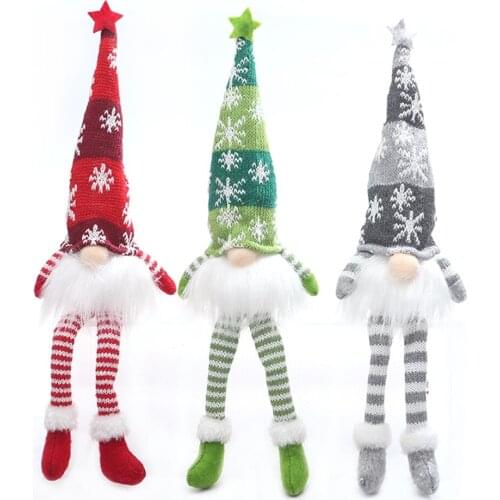 LED Light Up Christmas Gnome Santa Xmas Ornaments Merry Christmas Decoration Supplies Table Decor for Gifts Products Fabric