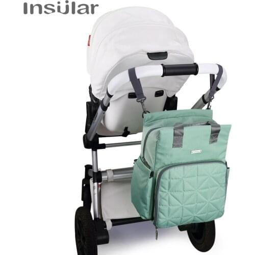Insular Baby Diaper Backpack Large Capacity Waterproof Nappy Stroller Bags Kids Mummy Maternity Travel Backpack Nursing Handbag