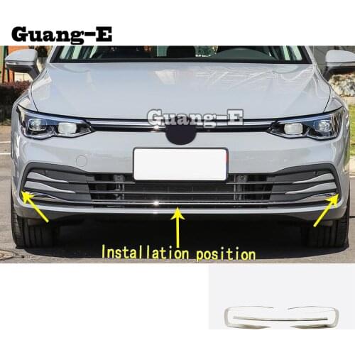 For VW Volkswagen Golf8 Golf 8 2019 2020 2021 Car Protection Bumper Stainless Steel Trim Front Head Bottom Hood Pedal Moulding
