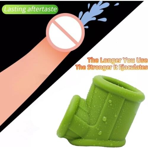 Green/Black/Orange Soft Liquid silicone Stretchable Ball Stretcher Scrotum Bondage Penis Ring Male Ejaculation Delay Cock Rings