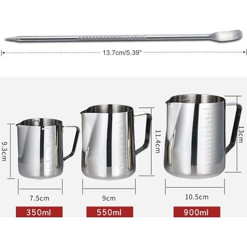 2PCS Coffee Frothing Pitcher Pull Flower Cup Cappuccino Milk Pitcher Pot Espresso Cups Latte Art Milk Frother Frothing Jug