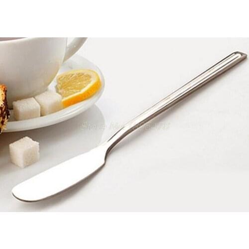 200pcs Straight handle Stainless Utensil Cutlery Butter Knife Cheese Dessert Jam Spreader Breakfast Tool shipping for Express
