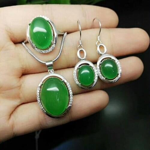 2020 New Simple Trendy Jewelry Sets 925 Silver Necklace&Earrings Ring Wedding for Women Wedding Party