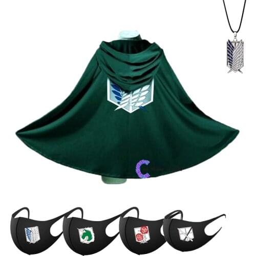 2021 New Attack on Titan Anime Cloak Shingeki No Kyojin Cosplay Scouting Legion Wings of Liberty Eren Hange Zoe Outfit Cape