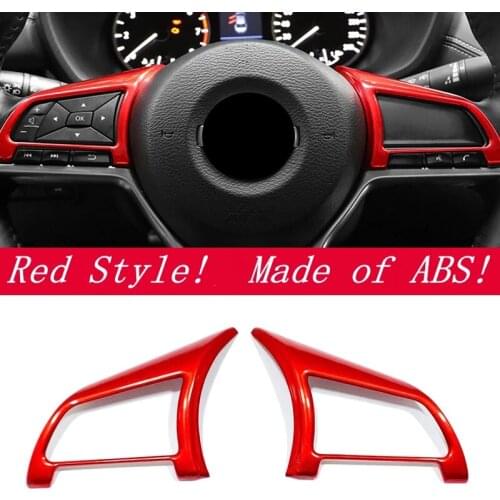 ABS Plastic Chrome Car Steering wheel Button frame Cover Trim for Nissan QASHQAI J11 2017 2019 2018 accessories 2pcs/set