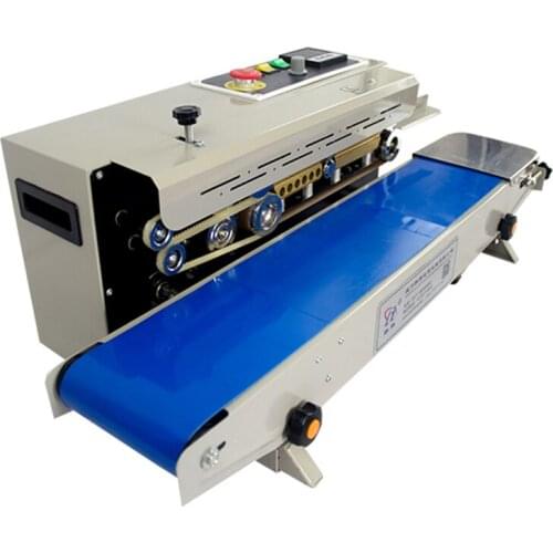 Auto Continuous Film Sealing Machine Plastic Bag Package Band Sealer Horizontal PVC Membrane Bag Heating Packer