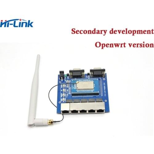 Free Shipping MTK7688AN industrial serial wifi module ethernet UART WIFI openwrt smart wireless module HLK-7688A kit