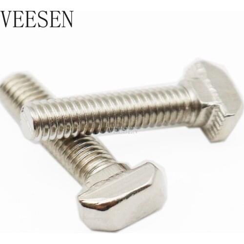 50pcs 20pcs Aluminum Profile 2020 Accessories T Screw Fastener Bolt for Slot Groove 6mm m5*10 m5*12 m5*16 m5*20 m5*25