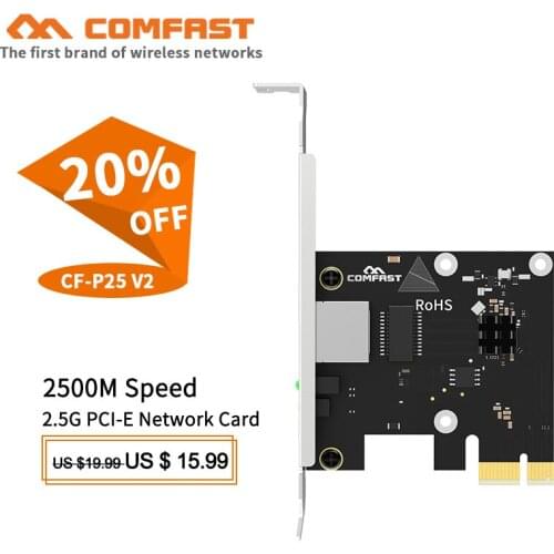 CF-P25 V2 2500Mbps Gaming gigabit Network Card dual band 2.5G PCIE-X4 Gigabit PCI-E Express Wireless Adapter for desktop windows