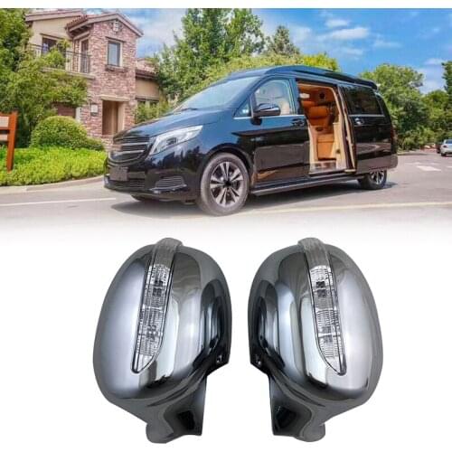 Car Door Rearview Door Mirror Covers with LED Car Accessories for Mercedes Benz ISTANA MB100