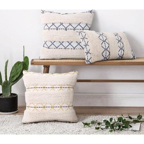 JUANNAI Boho Sierkussen Cushion Case Nordic Decoratieve Getuft Kussenhoes Kwastje Luxe Kussensloop Voor Bed Sofa Home Decor