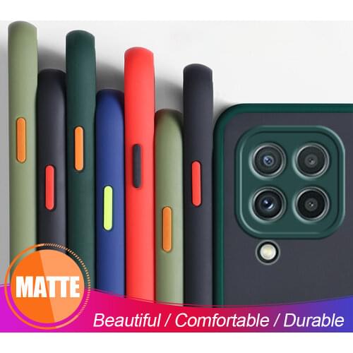 For Samsung Galaxy A22 Case Solid Color Matte Phone Cover Sumsung A 22 4G 5G A225F A226B 2021 Camera Protective Shockproof Coque