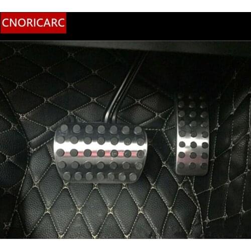 CNORICARC Car Fuel Brake Footrest Pedal Decorative Covers For Mercedes Benz ML GL 320 350 400 500 2012-16 Stainless steel Trim