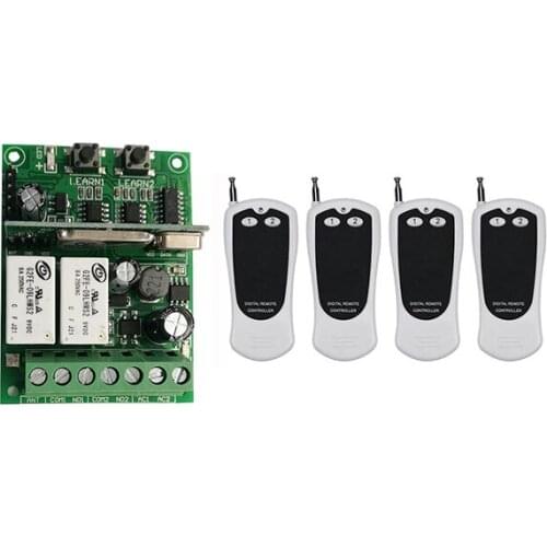 Individual learning code DC9V 12V 24V 10A 2CH RF Wireless Remote Control Relay Switch Security System garage door shutters/ lamp